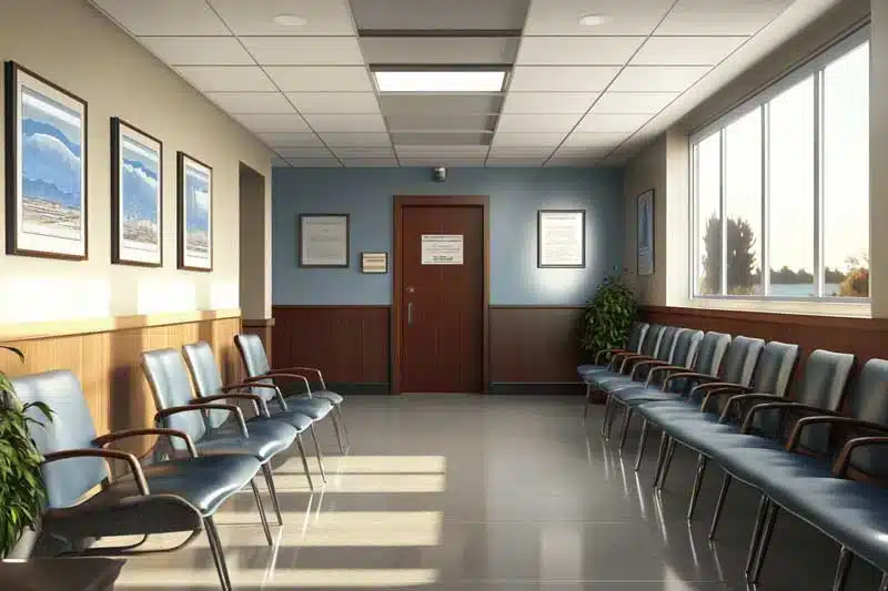 a doctor's office waiting room