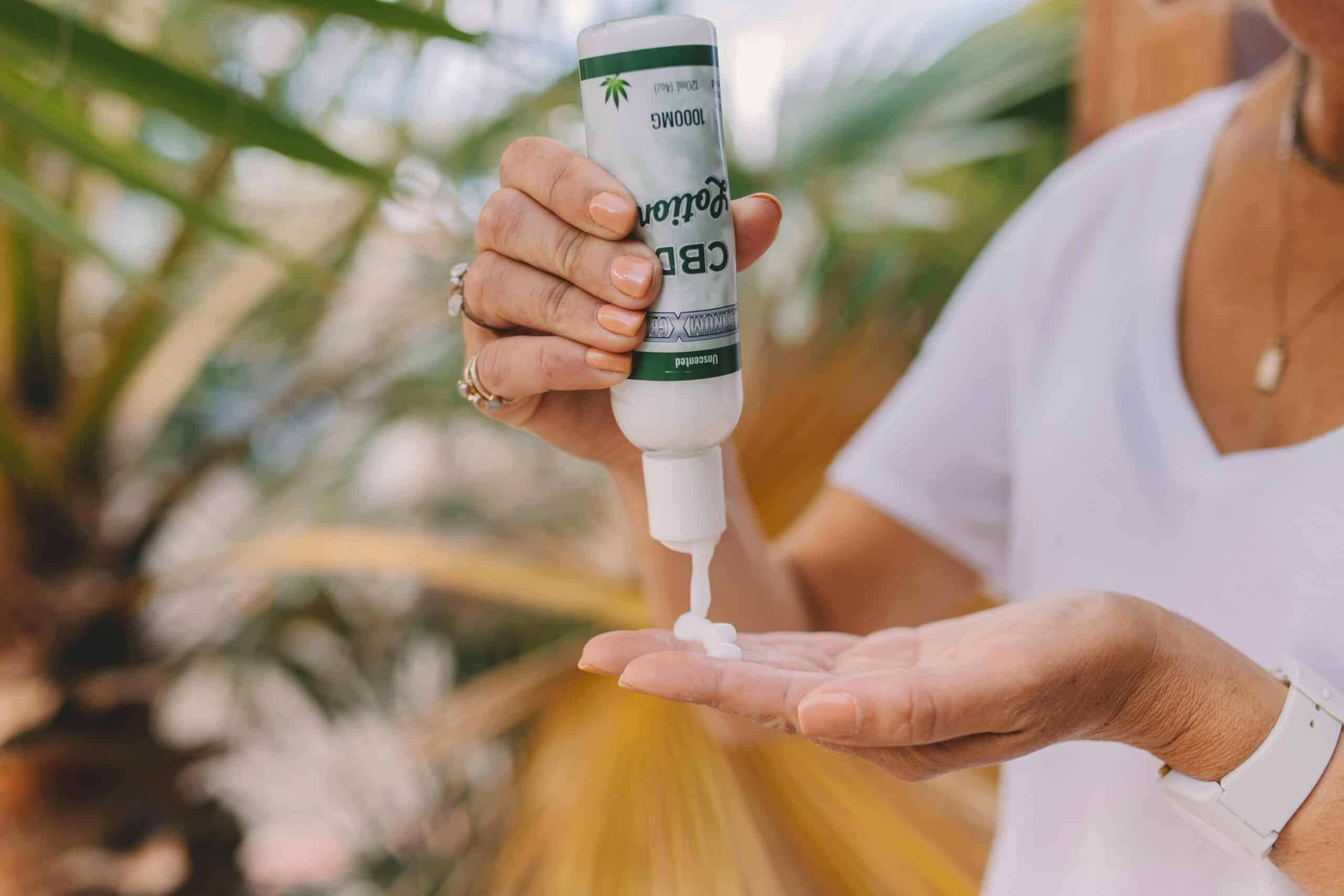 cbd cream and hand