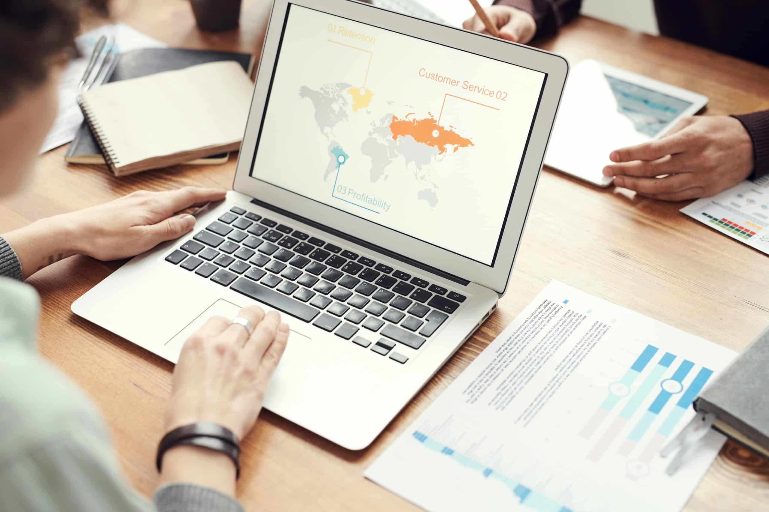 Screenshot of customer service in a foreign country showcasing global transaction in an international market