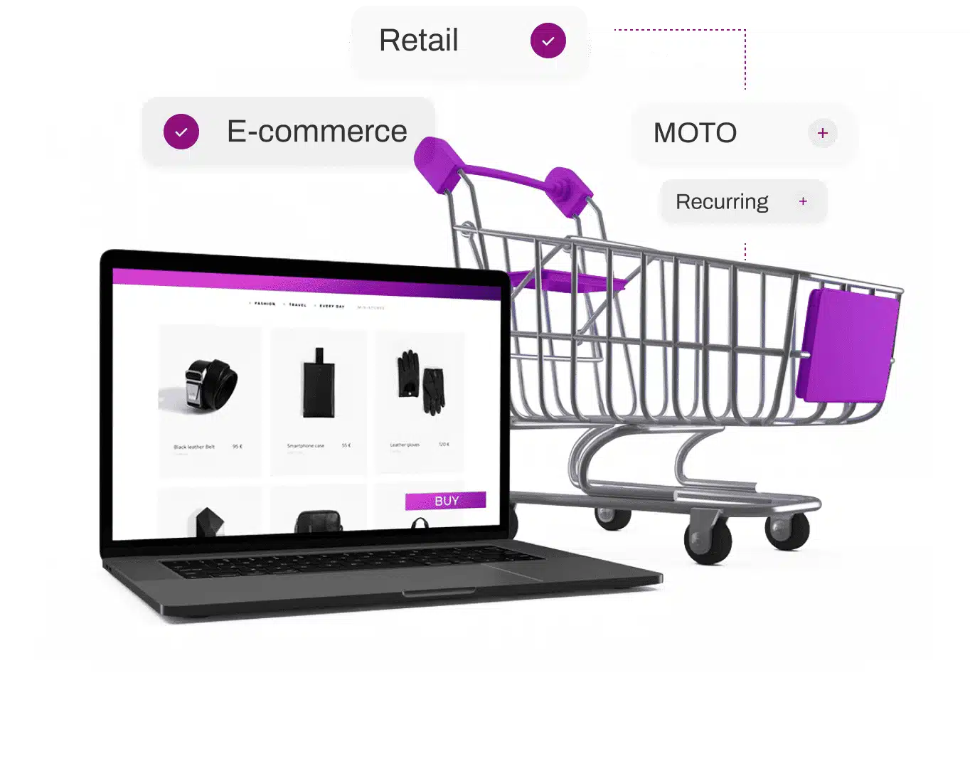Laptop and Shopping Cart