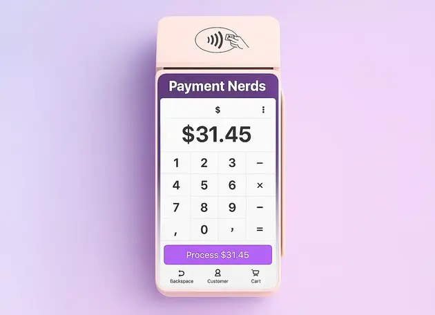 Payment Nerds gateway screen on mobile device