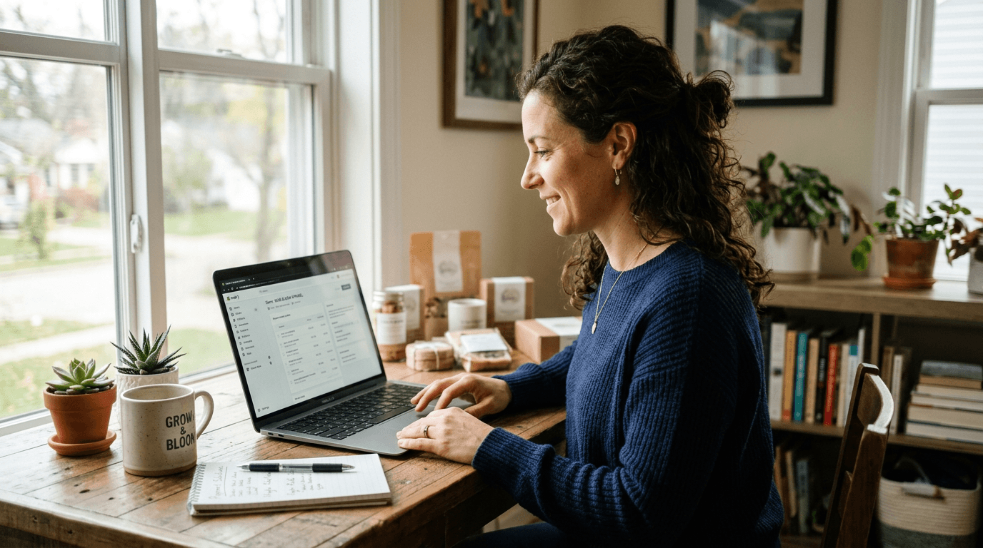 Women looking for a payment processor for her Shopify store